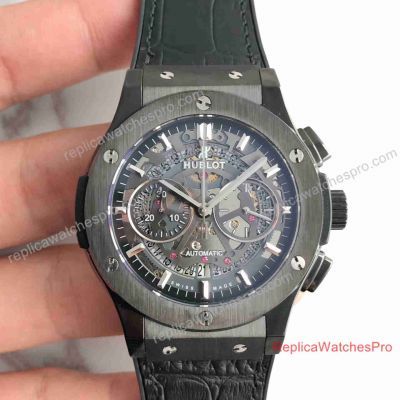 Swiss Replica Hublot Big Bang Classic Fusion Chronograph Black Gummy Band